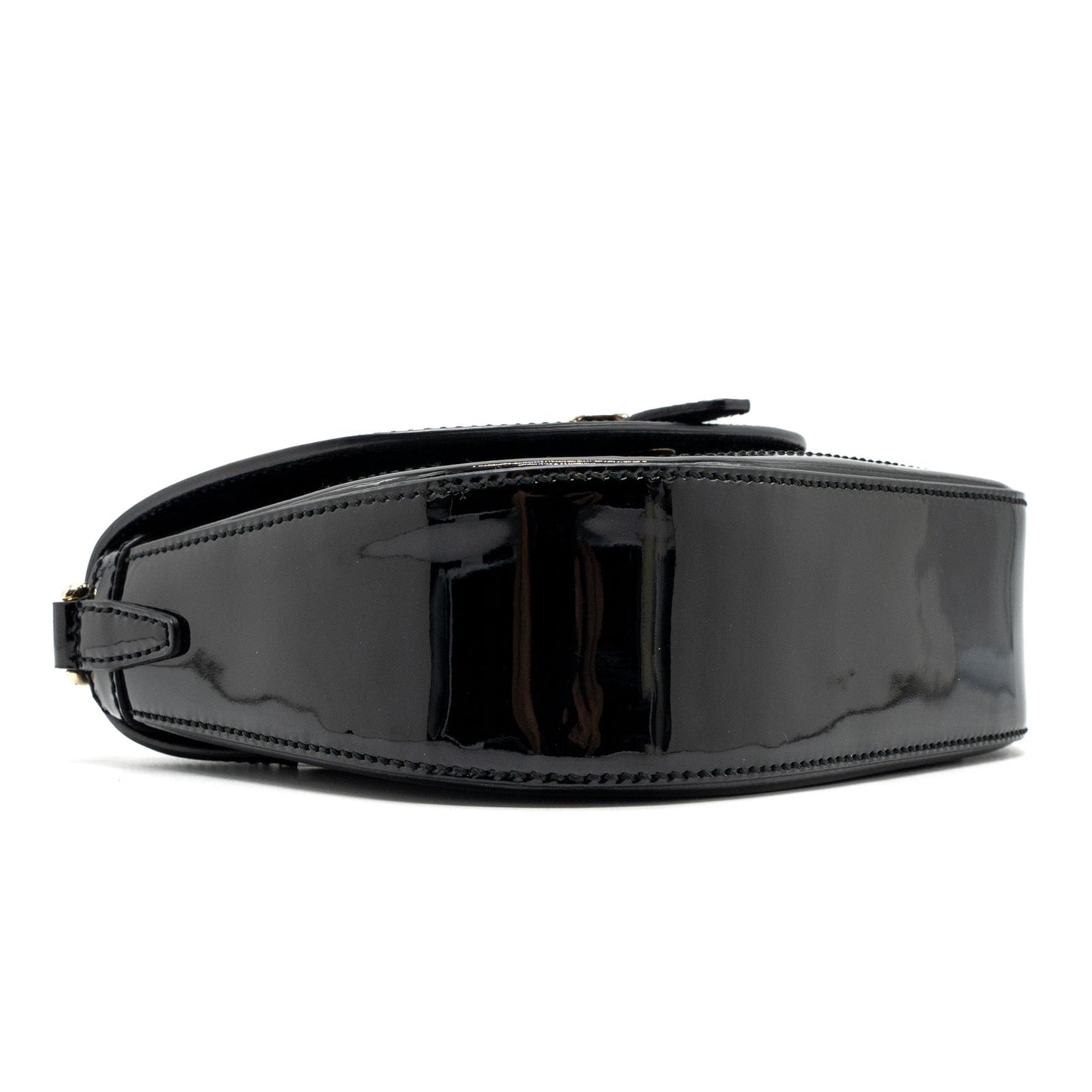 Gucci messenger crossbody bag patent black L