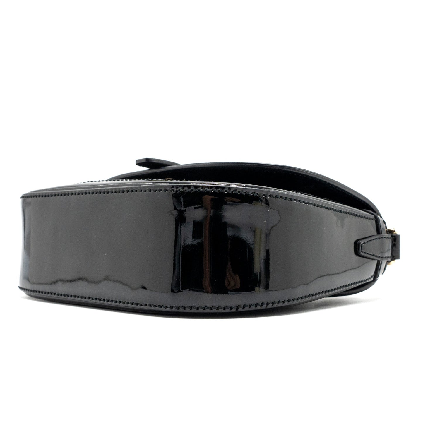 Gucci messenger crossbody bag patent black L