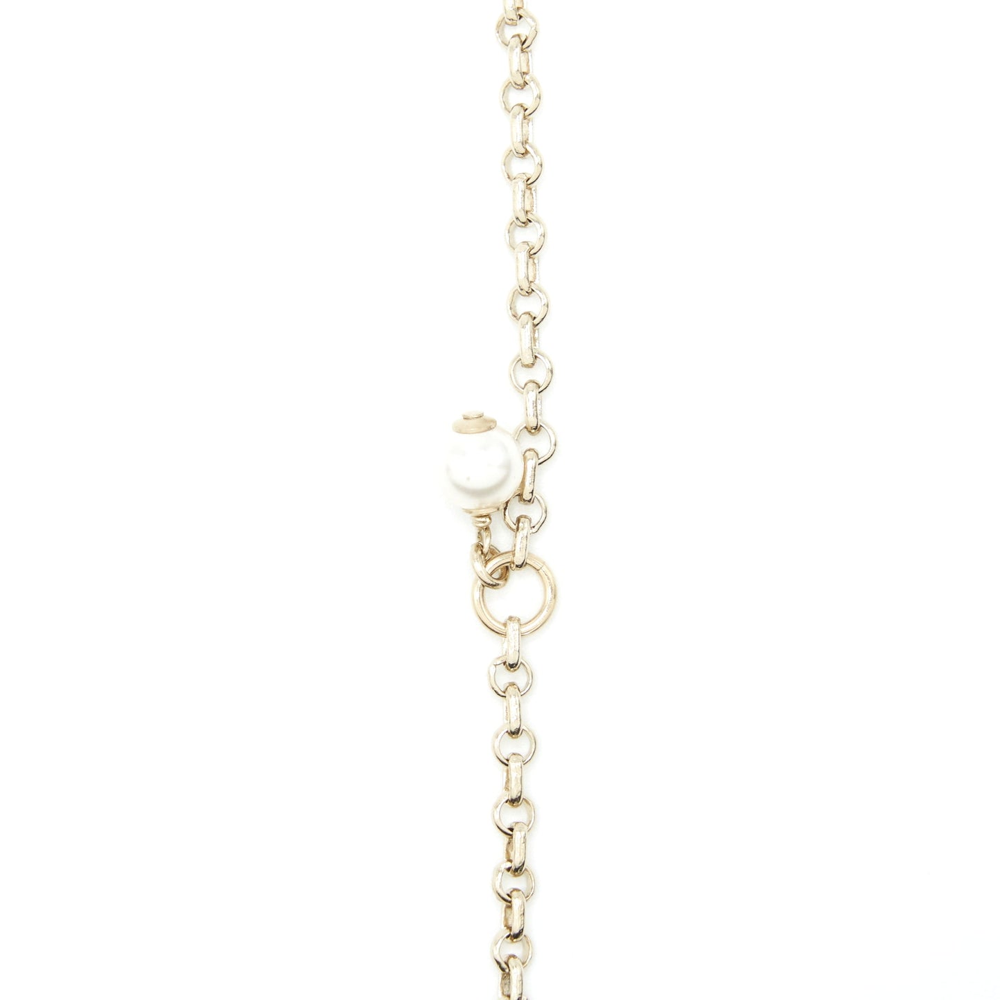 Chanel mini CC logo necklace with crystal L