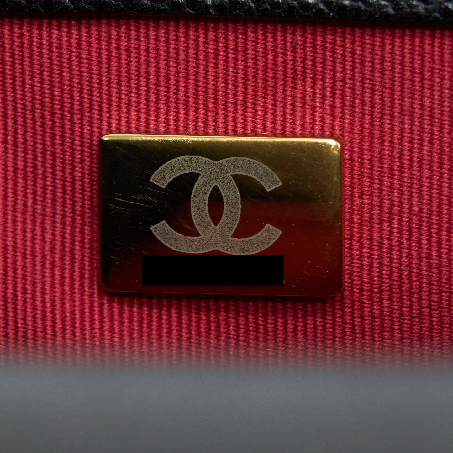 Chanel Detail Chain Flap Bag Grained Calfskin Black (Microchip)