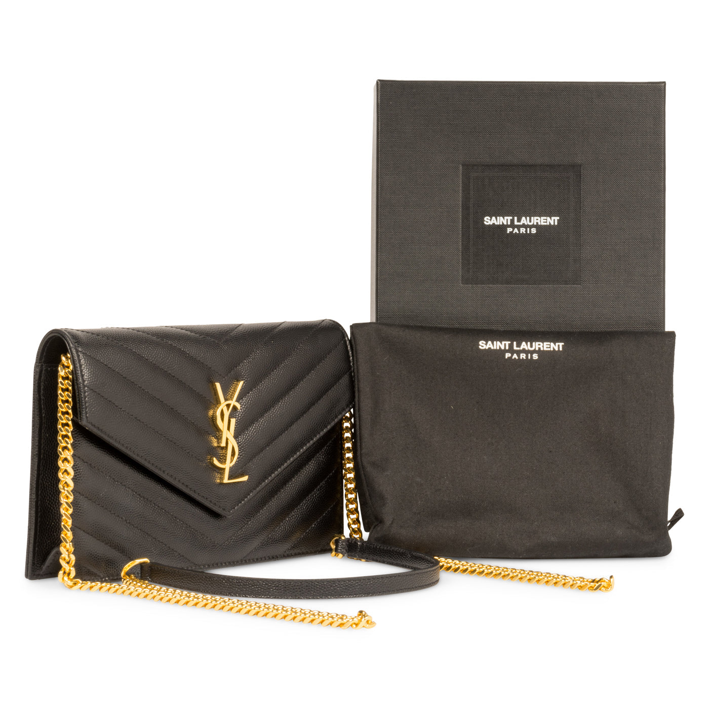 Saint Laurent Chevron Monogram Crossbody