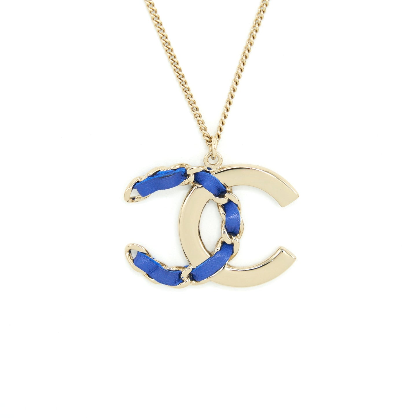 Chanel Necklace Blue & Crystal L
