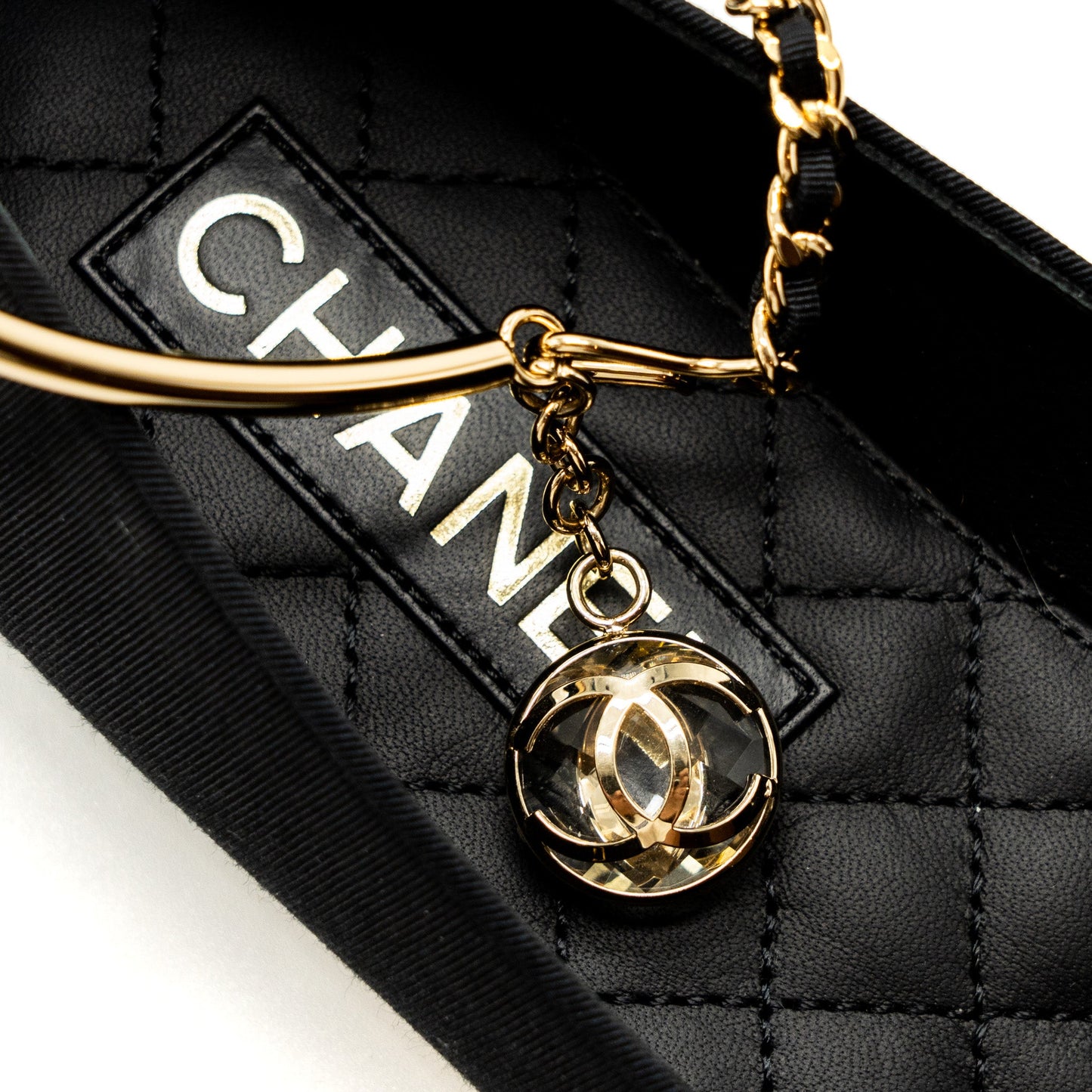 Chanel Size 37 Ballerinas Shoes Canvas/Leather Black L