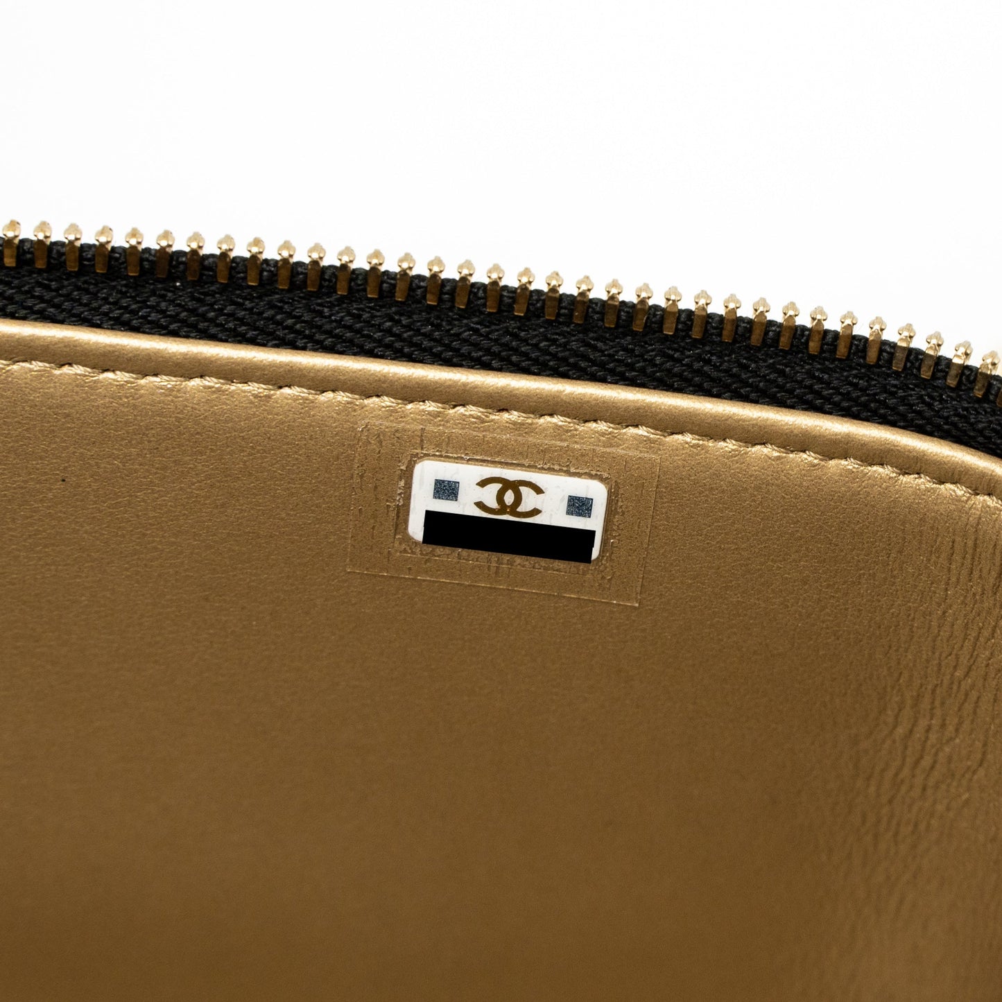 Chanel Pearl Crush Long Vanity with Chain Lambskin Black (Microchip)