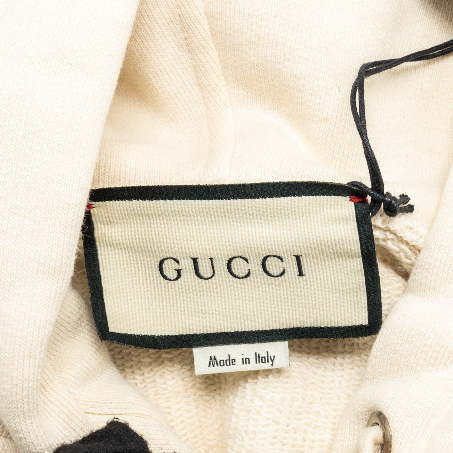 Gucci Size S Strawberry Printed Hoodie Cotton White/Multicolour
