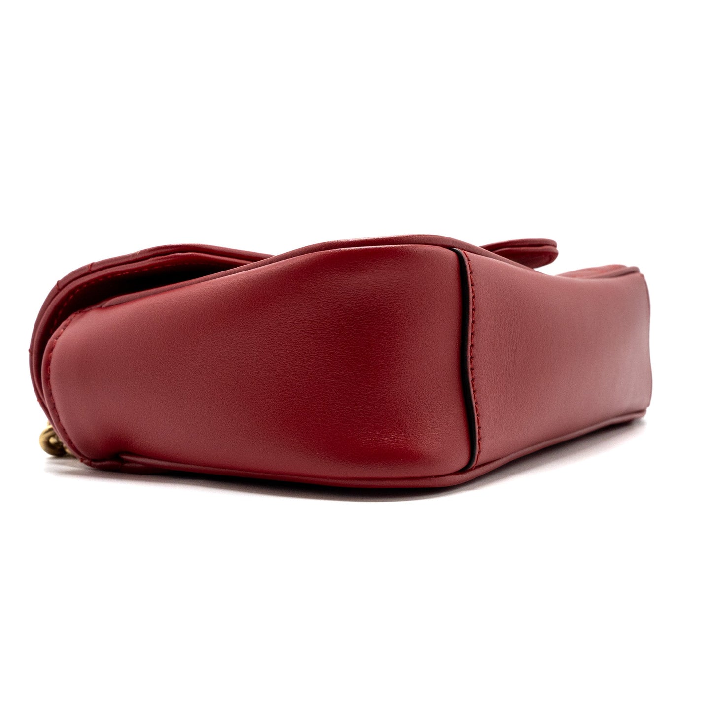 Gucci mini GG marmont shoulder bag calfskin red