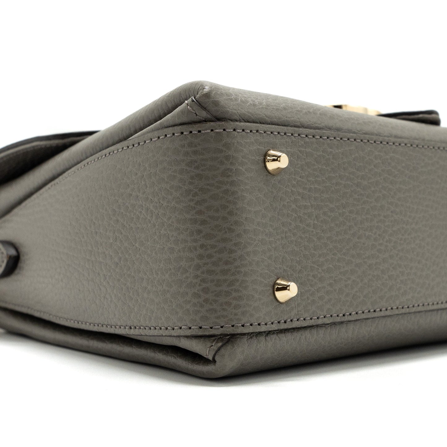 Gucci top handle messanger bag calfskin grey L