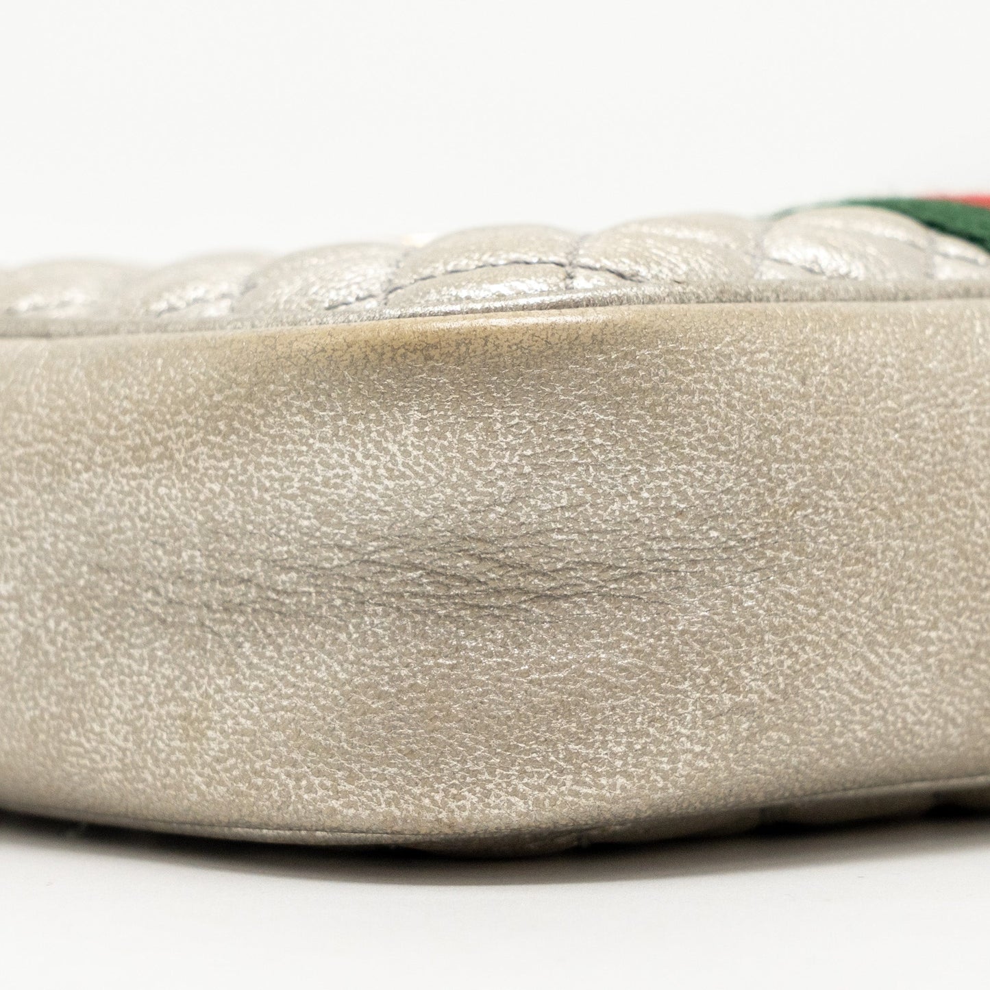 Gucci GG Ophidia Crossbody Bag Calfskin Metallic Silver