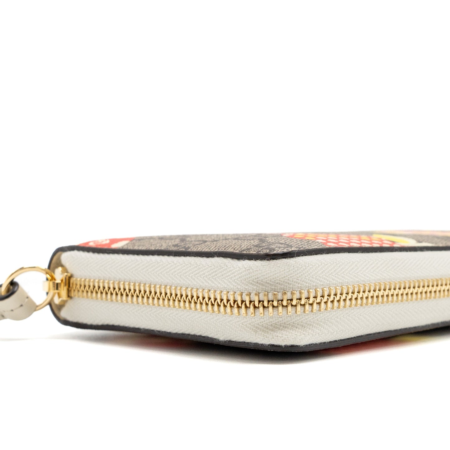Gucci zipper wallet GG supreme canvas with print multicolor L