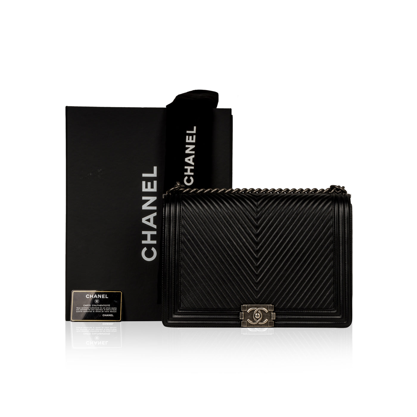 Chanel Large Boy Bag Chevron