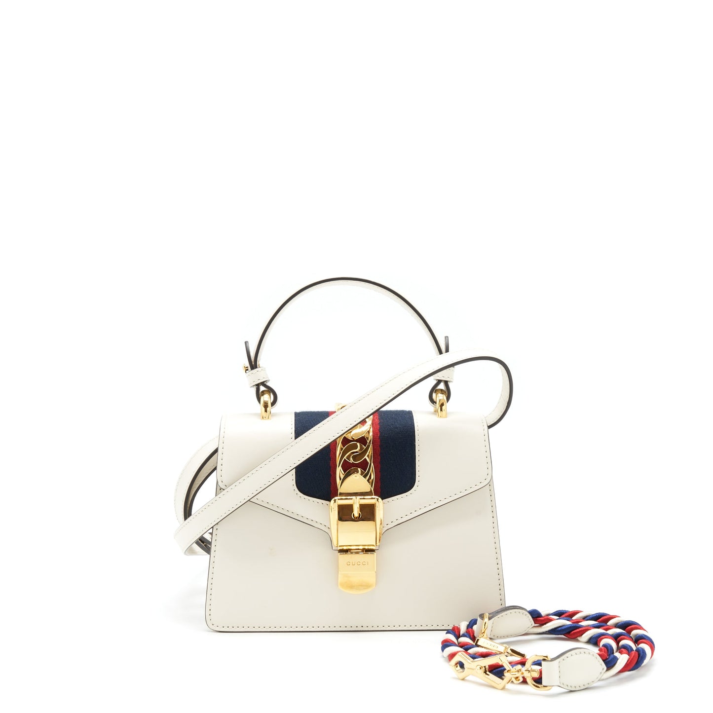 Gucci Mini Top Handle Sylvie Bag White