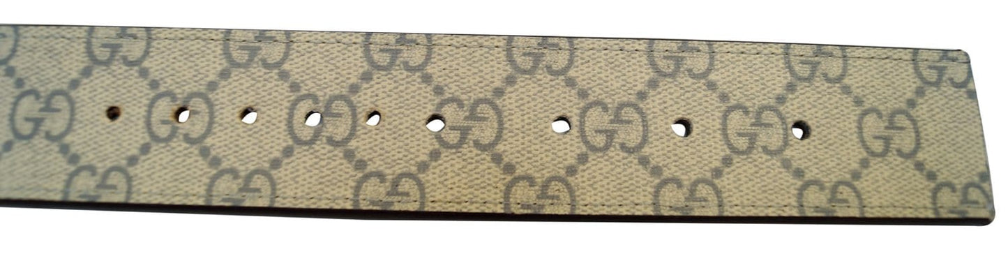 Gucci GG Canavs Interlocking G with Square Buckle Belt Size 42