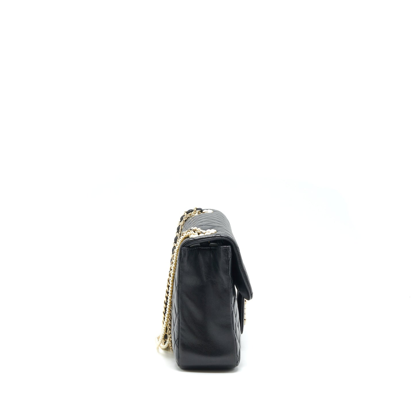 Chanel Westminster Pearl Shoulder Bag Lambskin Black