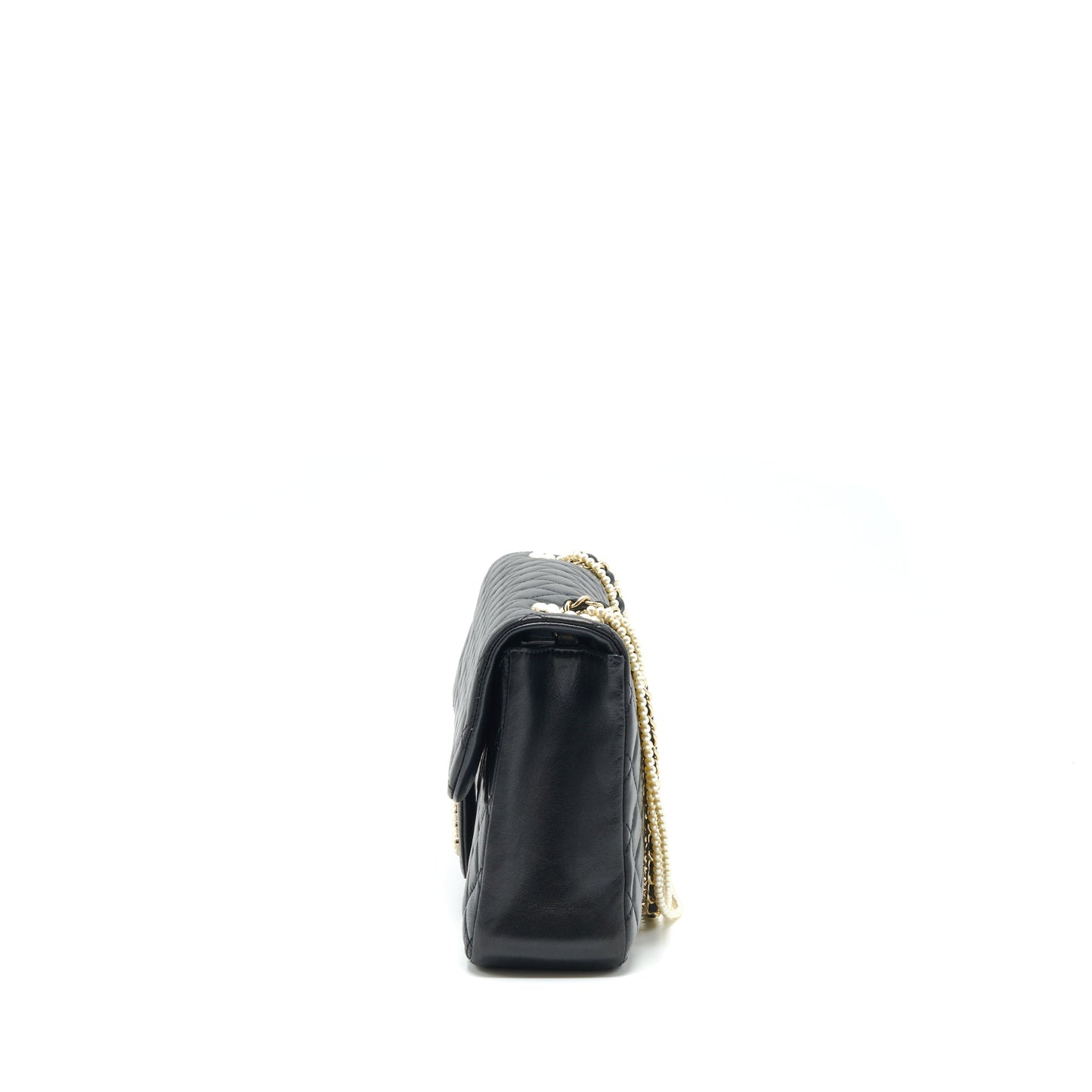Chanel Westminster Pearl Shoulder Bag Lambskin Black