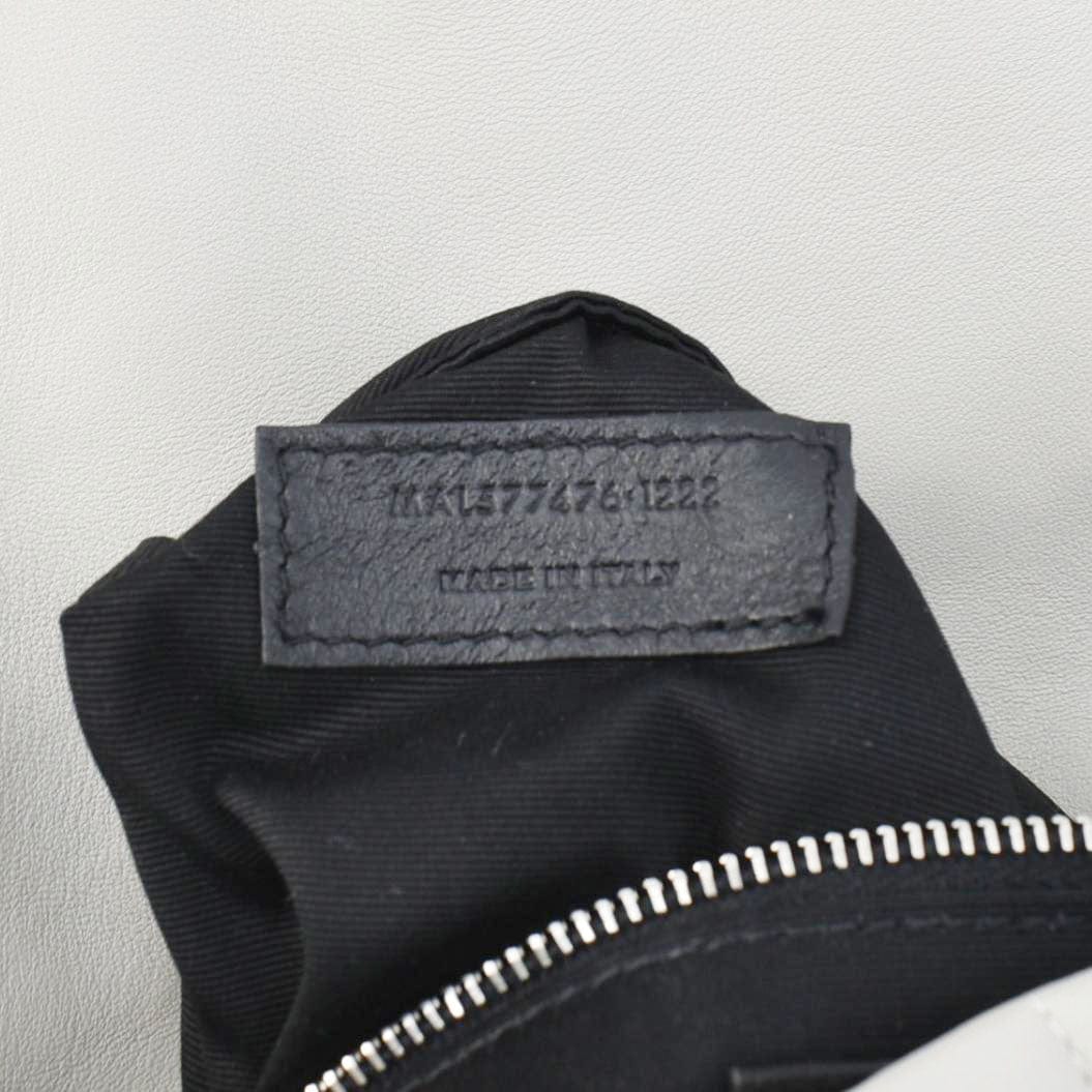 YVES SAINT LAURENT Loulou Puffer Quilted Leather Shoulder Bag Light Grey