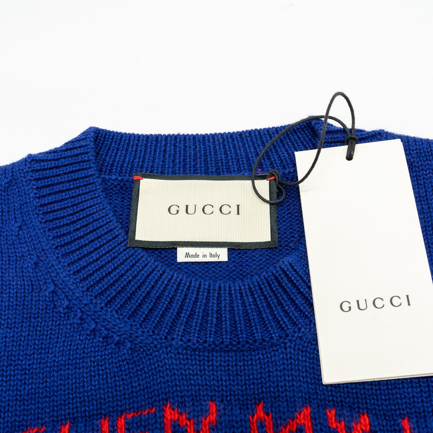 Gucci Size S Narcissus Poem Skull Sweater Wool/Cotton Purple/Multicolour