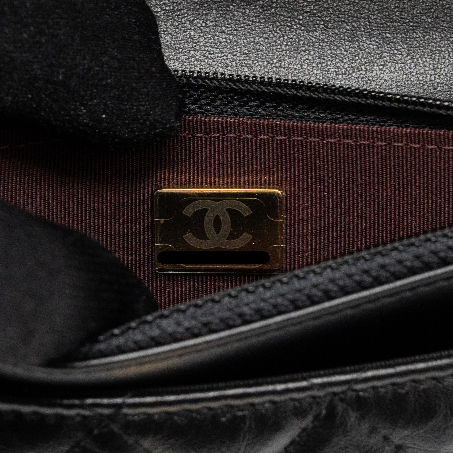 Chanel 2.55 Wallet on Chain Aged Calfskin Black Brushed (Microchip)