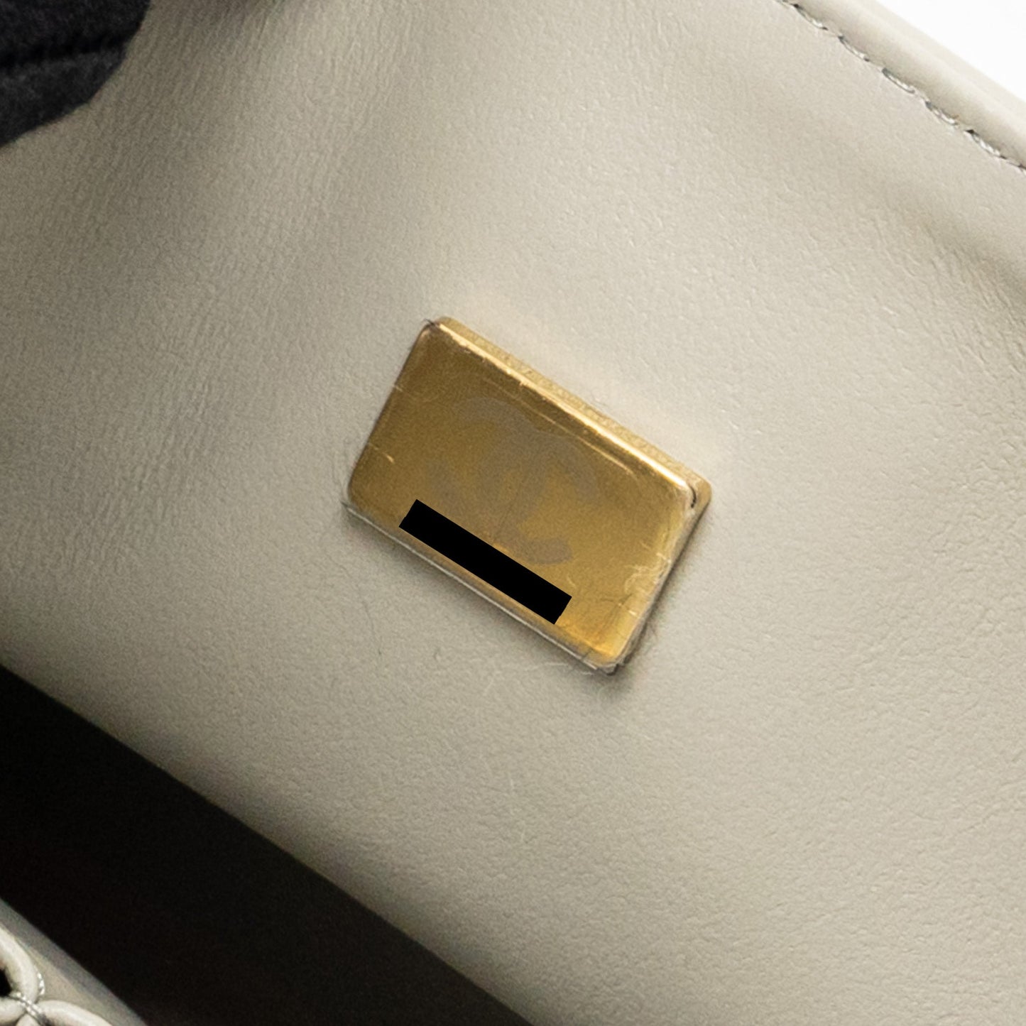 Chanel Medium Classic double flap bag lambskin light grey L (Microchip)