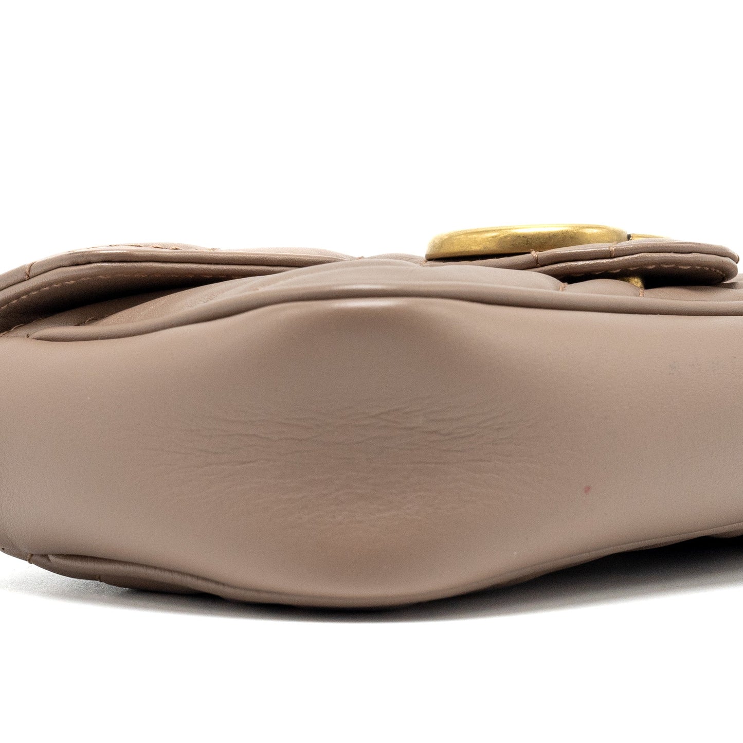 Gucci Super Mini GG Marmont Calfskin Beige