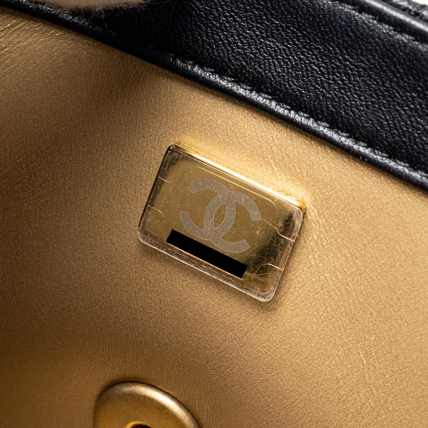 Chanel Pearl Crush Mini Rectangular Flap Bag Lambskin Black (microchip)