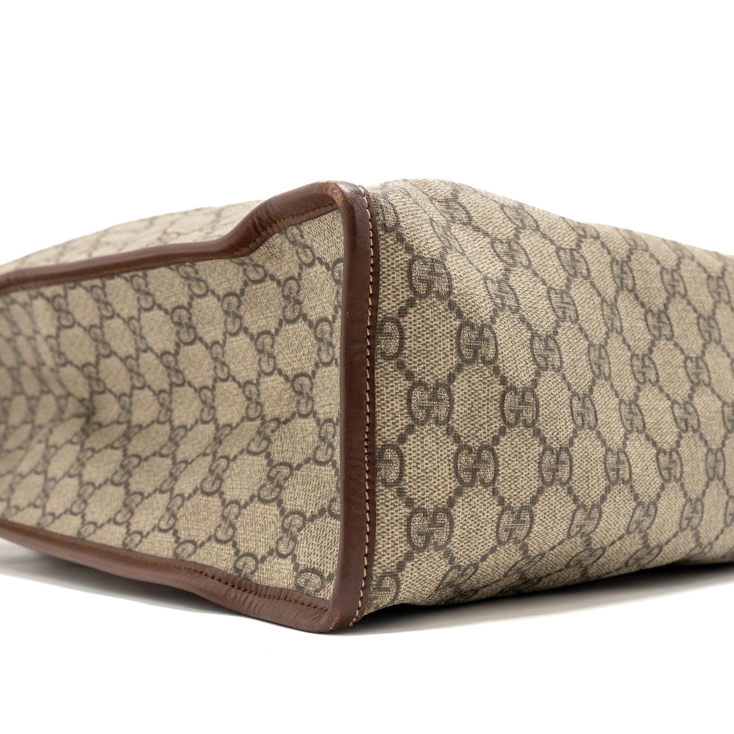 Gucci large shopping tote bag GG supreme canvas / brown