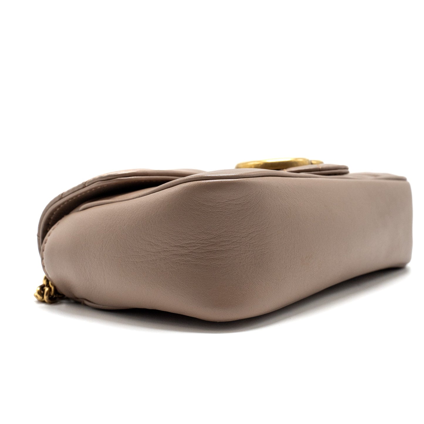 Gucci super mini GG marmont bag calfskin beige
