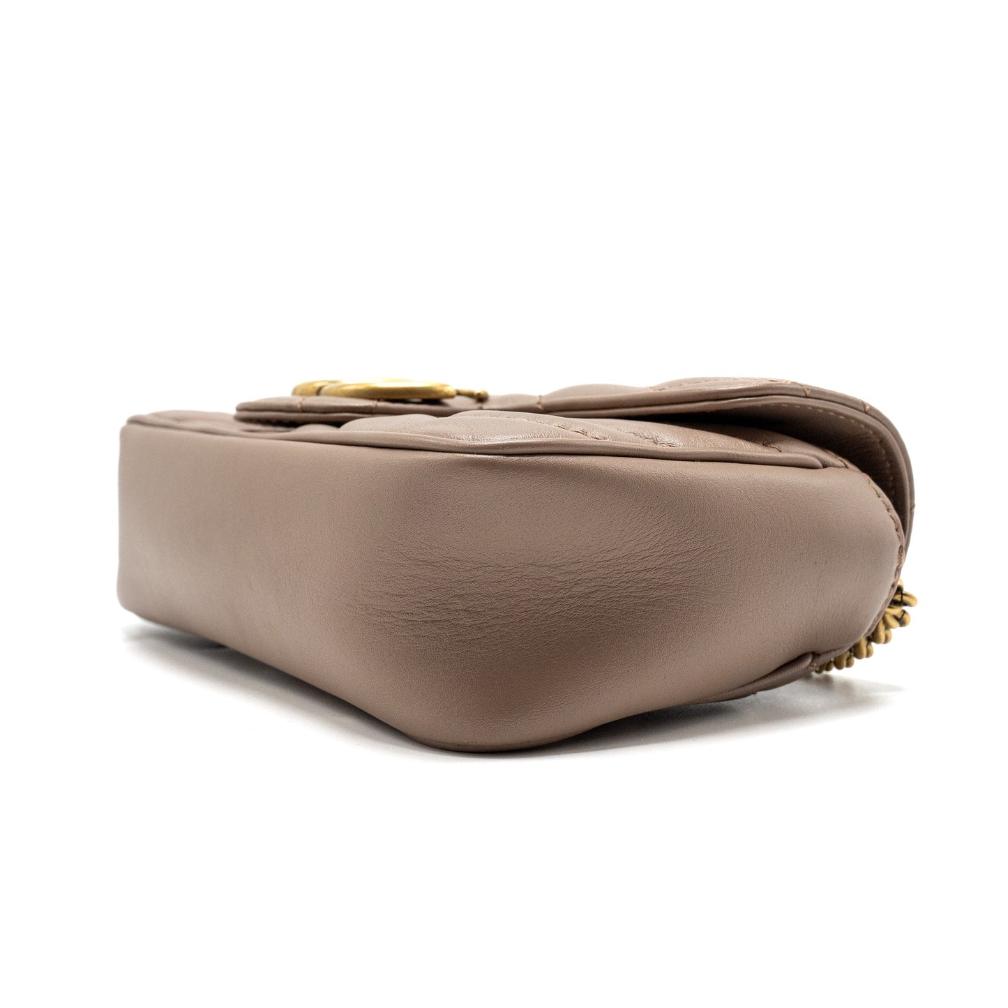 Gucci super mini GG marmont bag calfskin beige