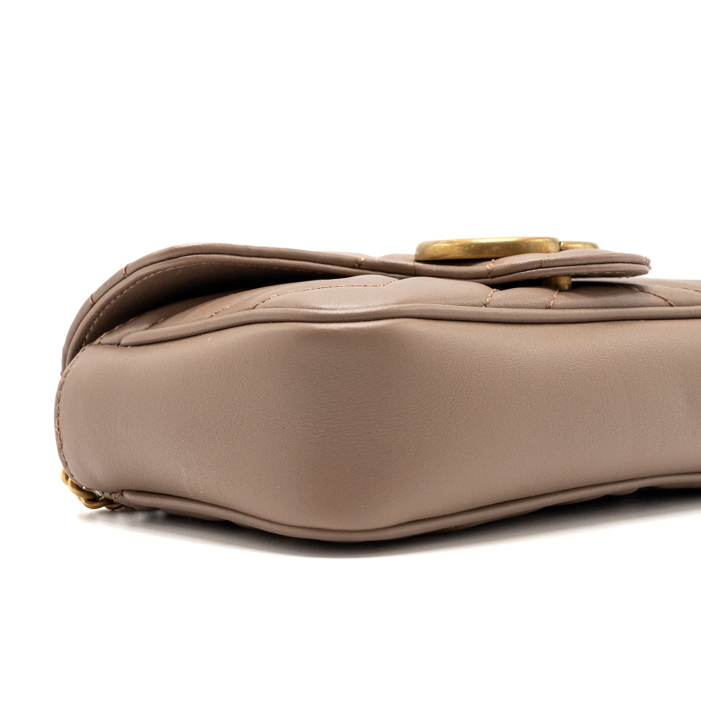 Gucci Super Mini GG Marmont Bag Calfskin Beige