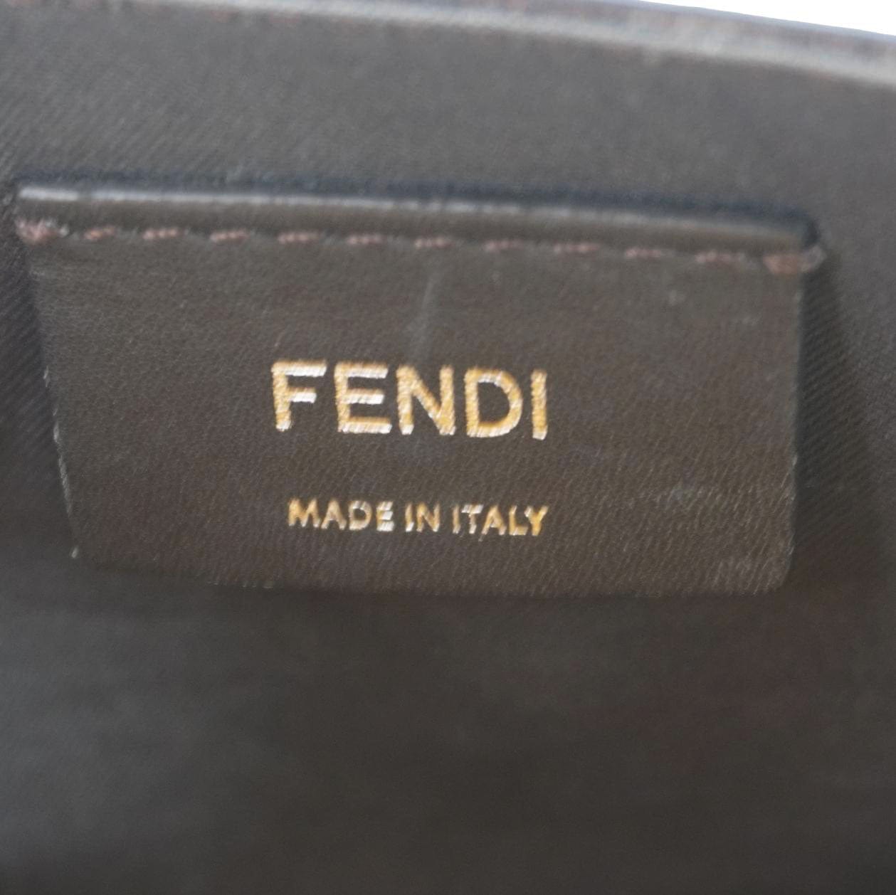 FENDI F Envelope FF 1974 Embossed Leather Belt Bag Sunflower