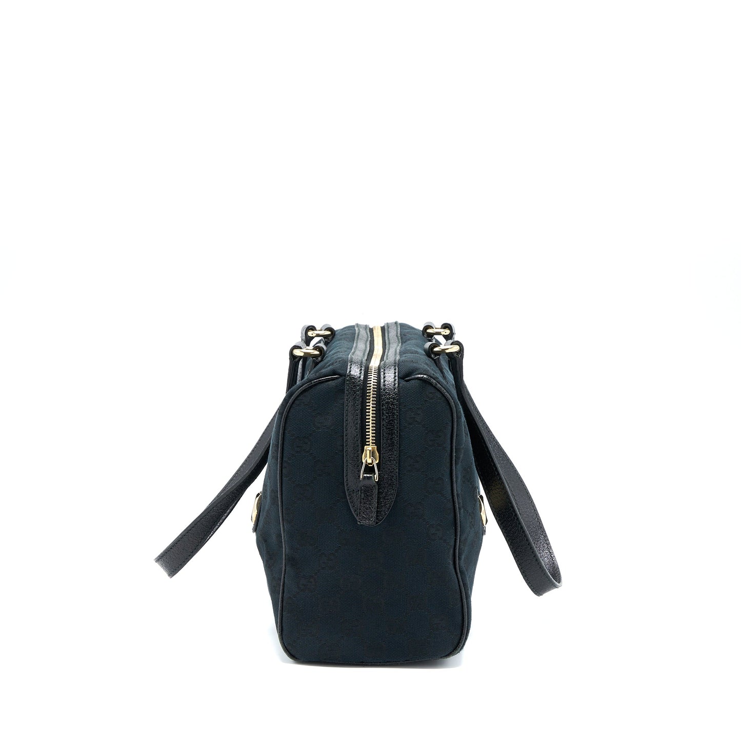 Gucci Boston Bag GG Supreme Fabric Black SHW