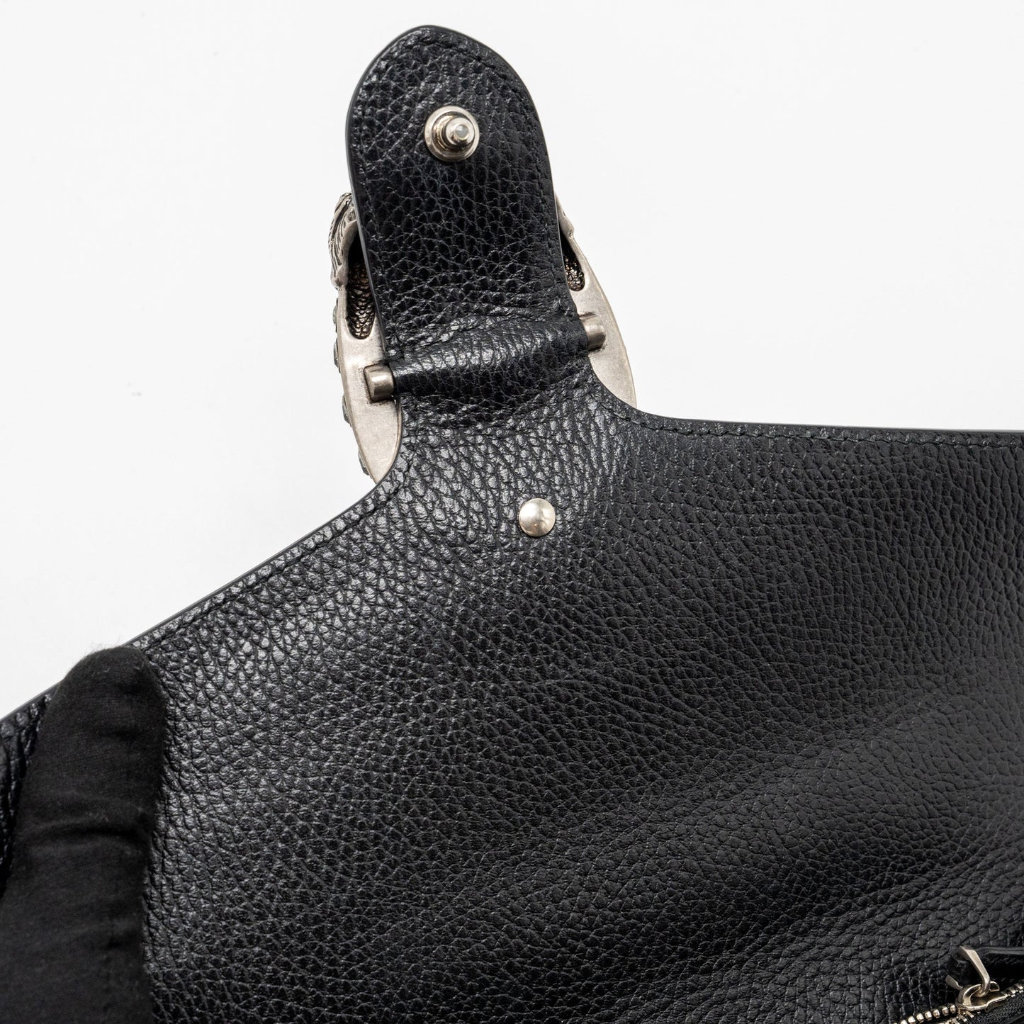 Gucci Dionysus Shoulder Bag Calfskin Black Ruthenium Hardware