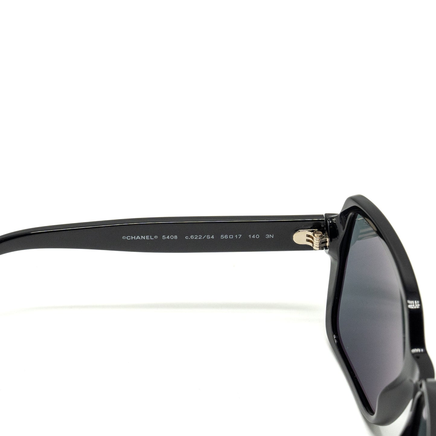 Chanel 5385 Letter Logo Square Sunglasses Black