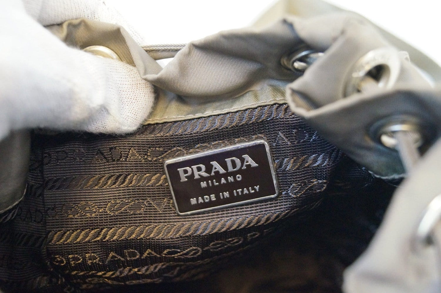 Prada Nylon Grey Backpack