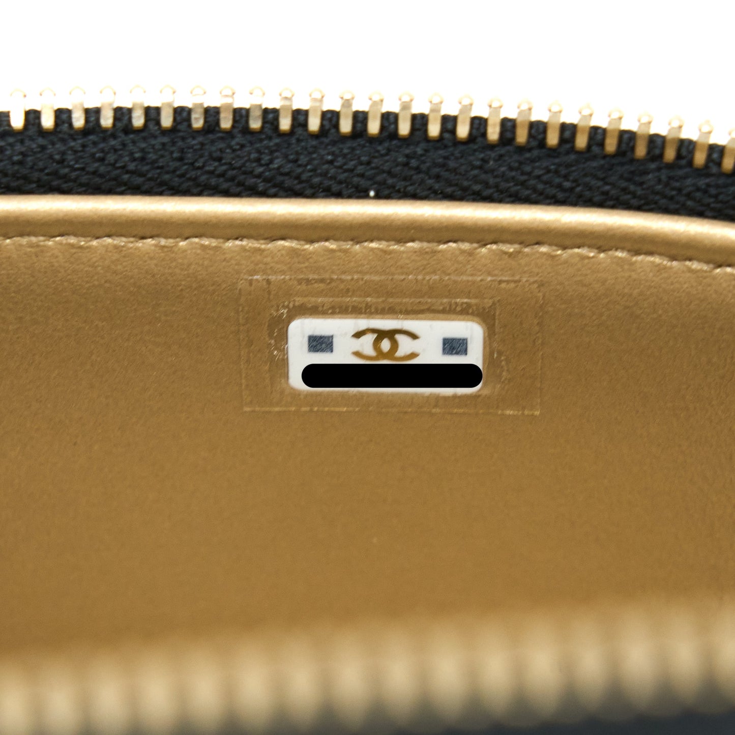 Chanel Pearl Crush Long Vanity with Chain Lambskin Black (Microchip)
