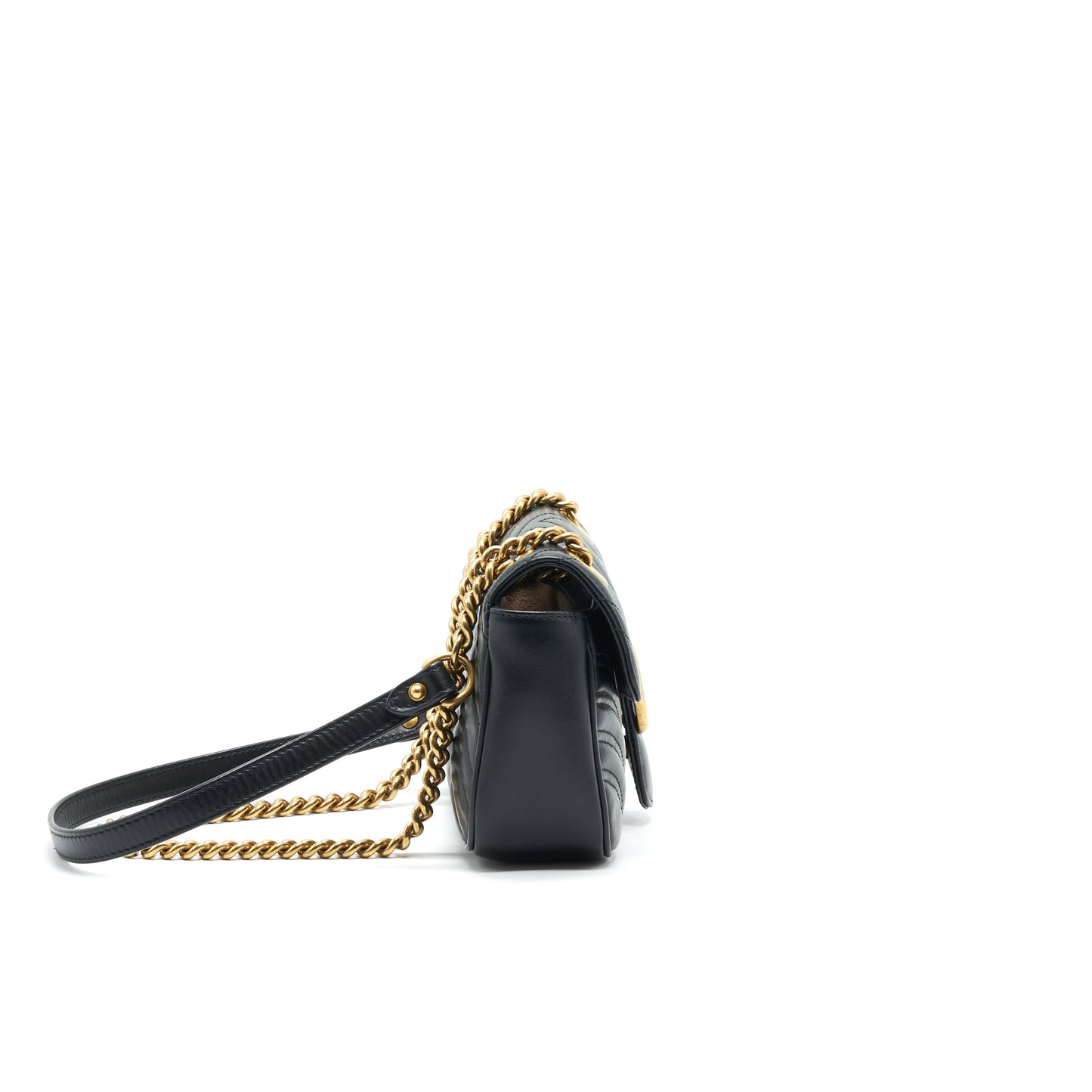 GUCCI GG MARMONT MINI BAG BLACK WITH