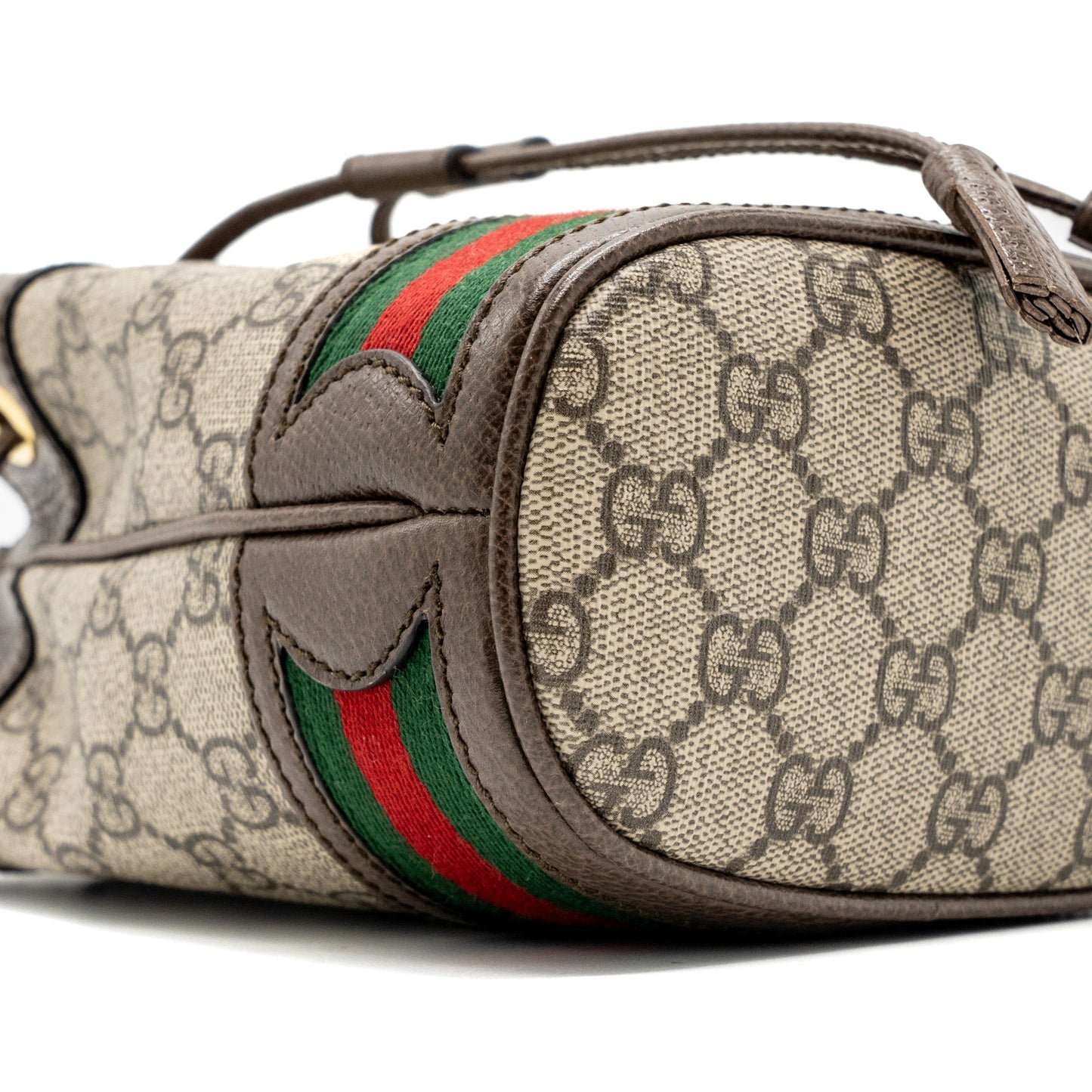 Gucci Ophidia Mini GG Bucket Bag Beige / Ebony GG Supreme Canvas