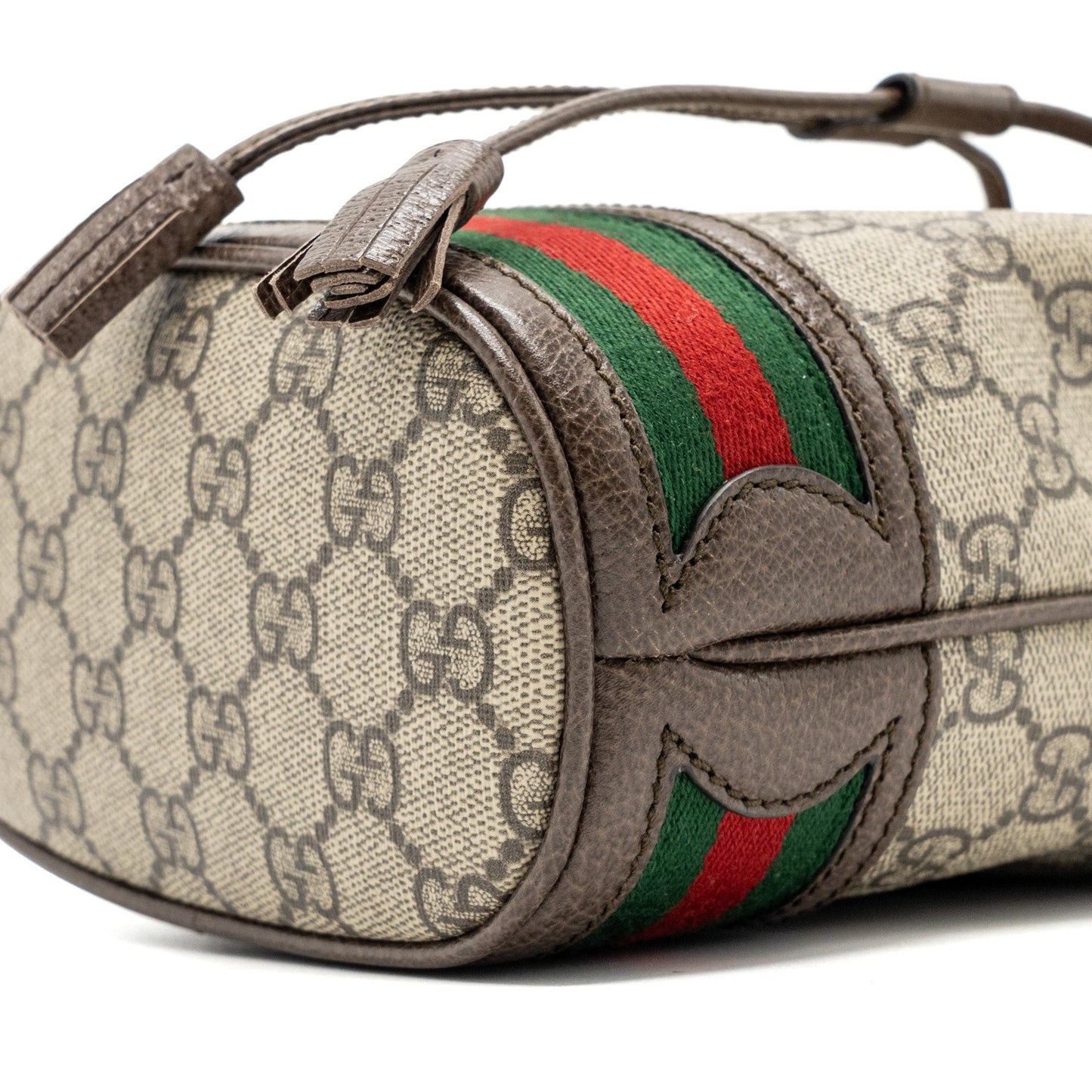 Gucci Ophidia Mini GG Bucket Bag Beige / Ebony GG Supreme Canvas