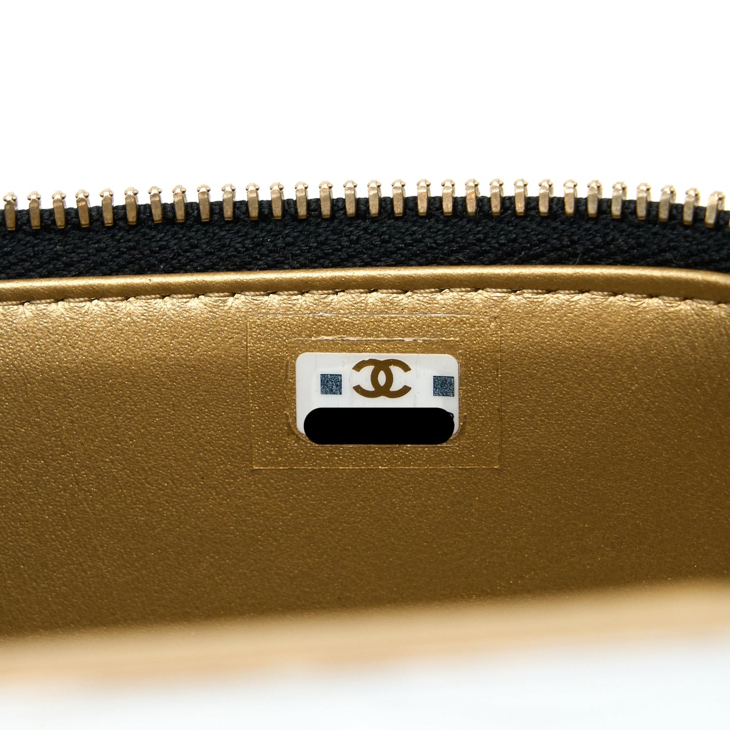 Chanel 22B Pearl Crush Long Vanity with Chain Lambskin Black (Microchip)