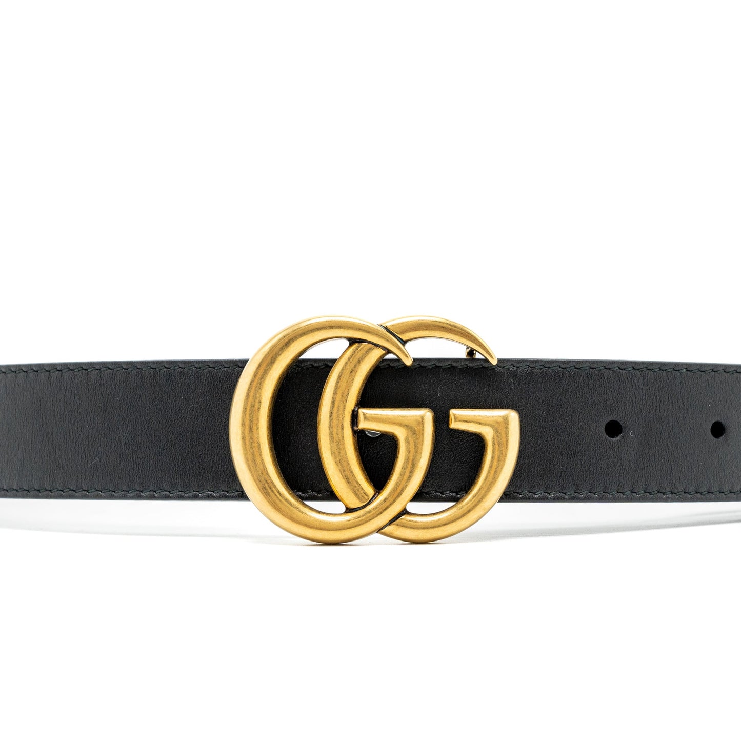 Gucci Size 85 GG Marmont Leather Belt Black