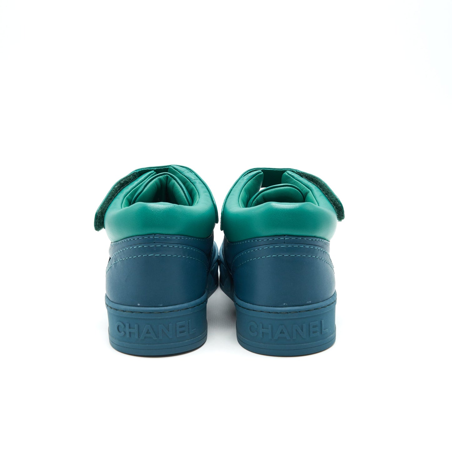 Chanel Sneakers Size 37 In Blue Green