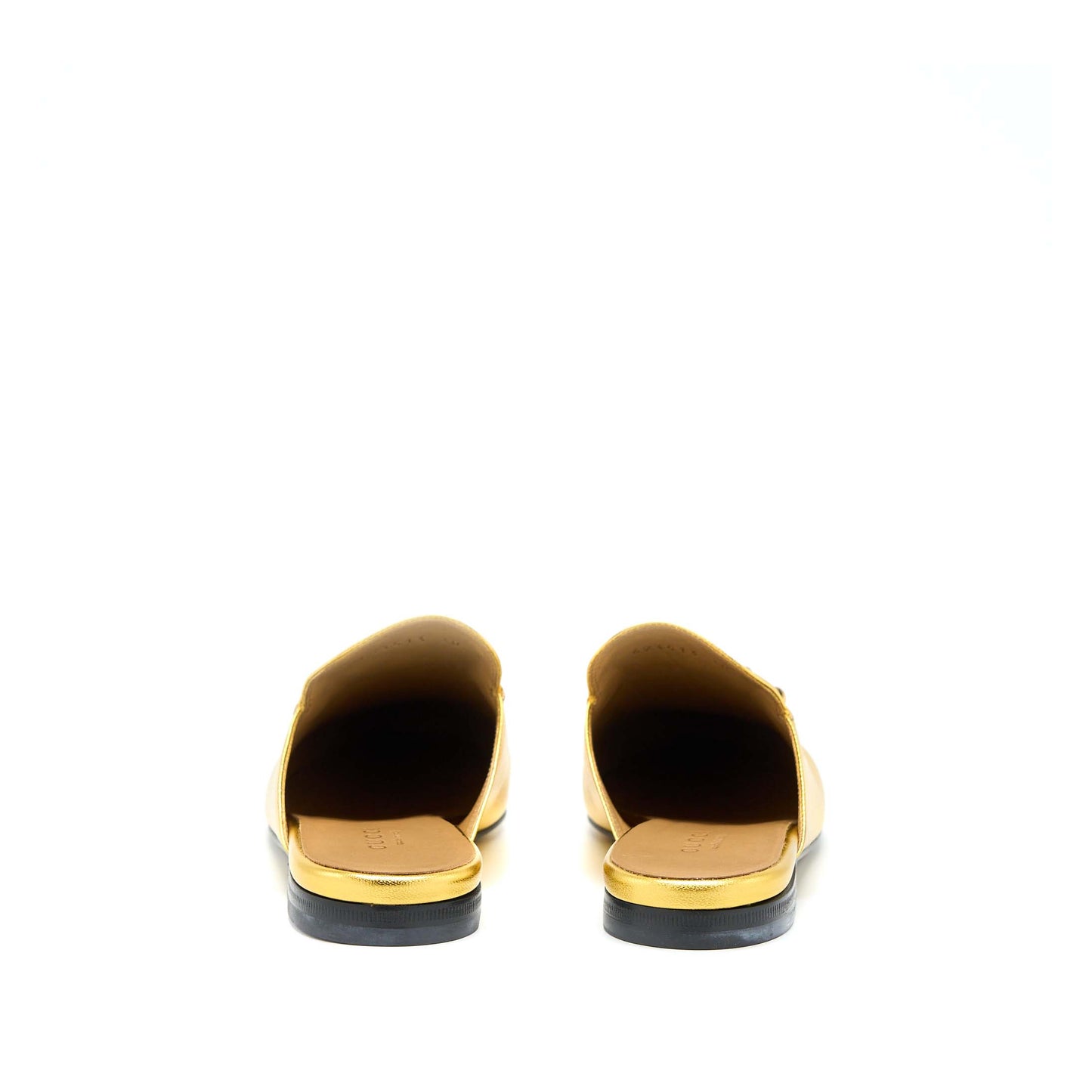 Gucci Size 38 Princetown Slipper Gold With