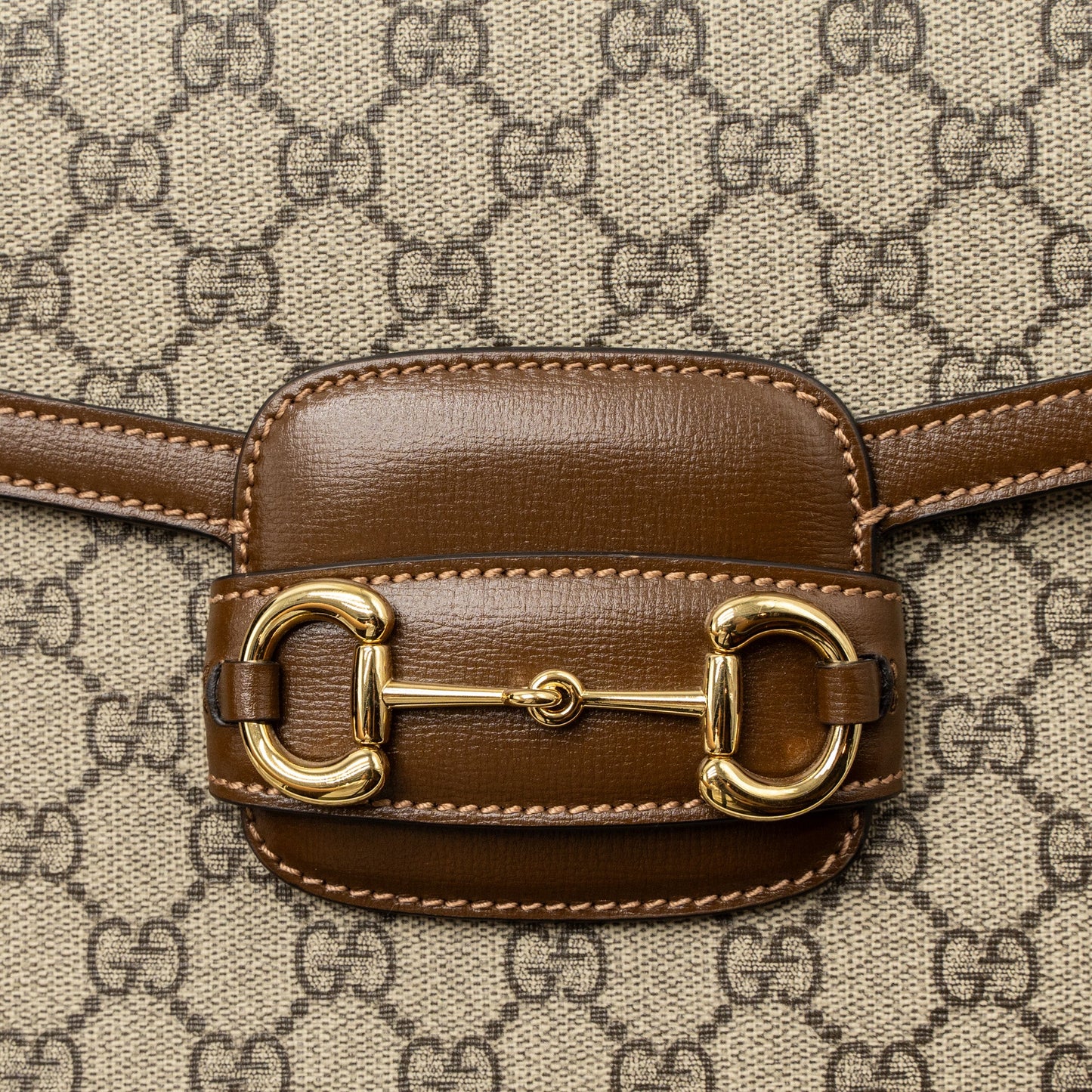 Gucci Horsebit 1955 Shoulder Bag GG Supreme Canvas Beige/Ebony