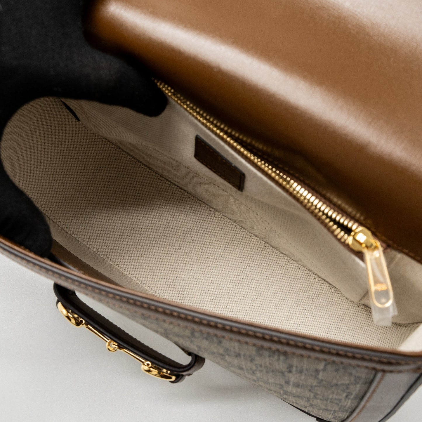 Gucci Horsebit 1955 Shoulder Bag GG Supreme Canvas Beige/Ebony