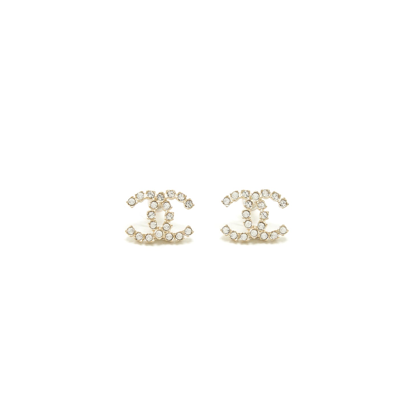 Chanel CC logo Crystal Earring L