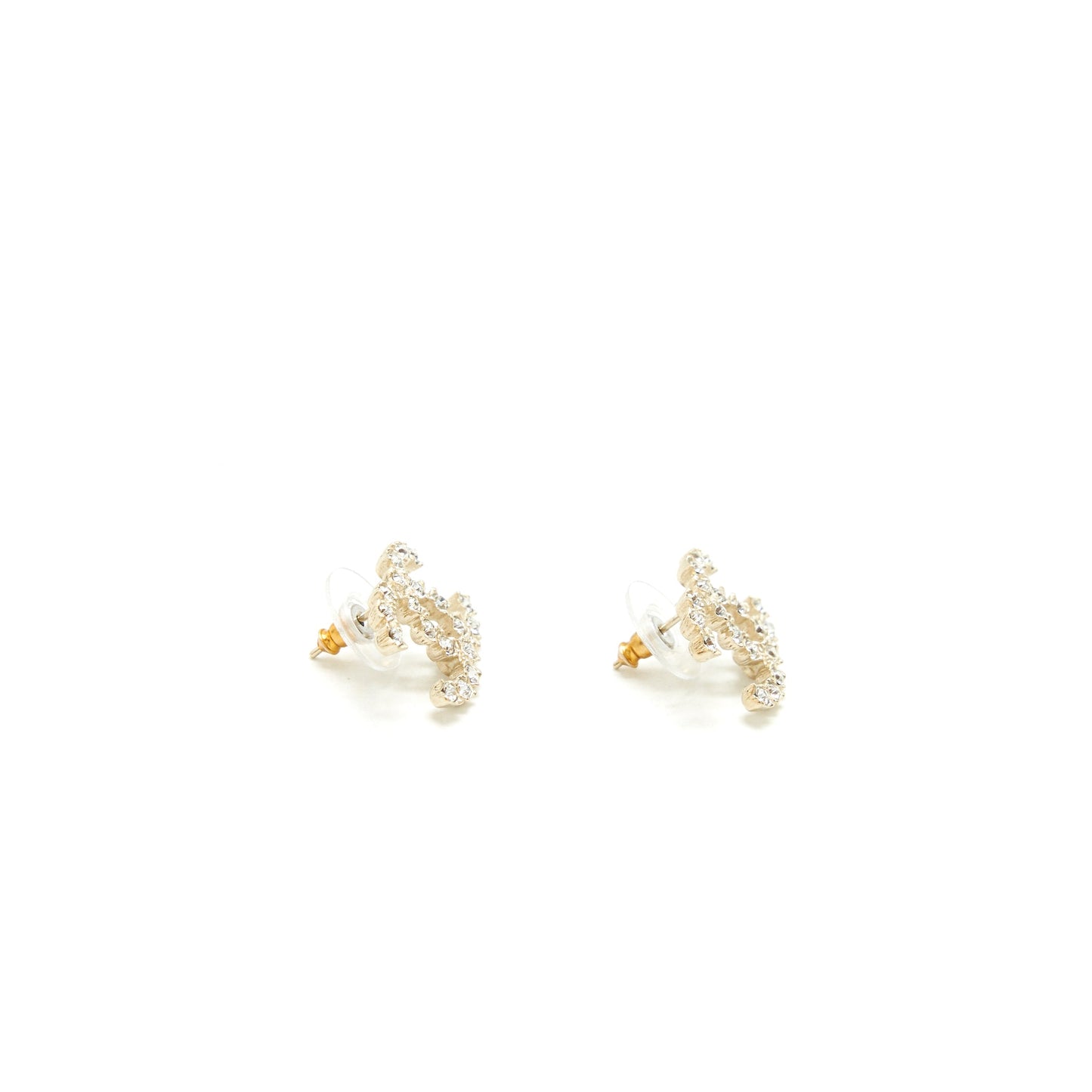 Chanel CC logo Crystal Earring L
