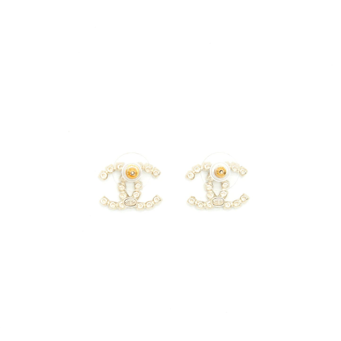Chanel CC logo Crystal Earring L
