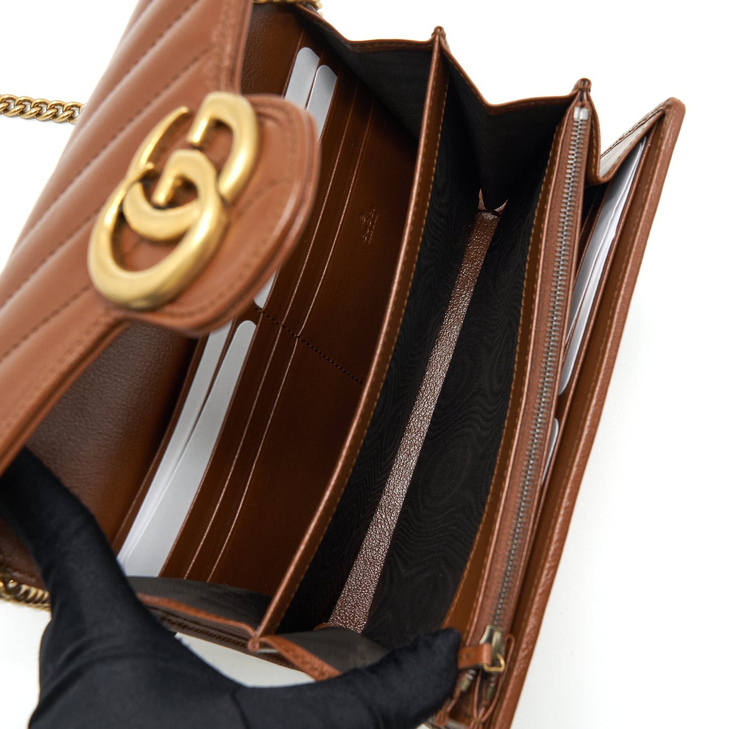 Gucci GG Marmont Matelasse Mini Bag Calfskin Brown