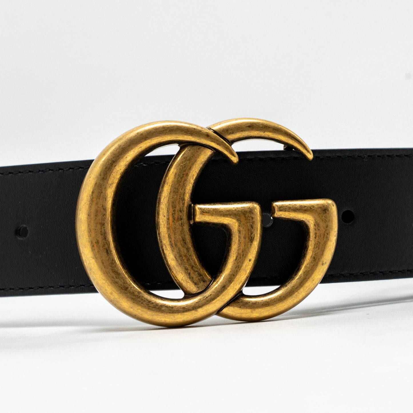 Gucci Size 85 4cm Wide GG Marmont Leather Belt