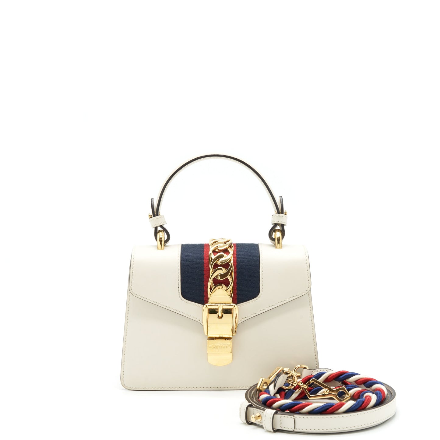 Gucci Mini Top Handle Sylvie Bag White