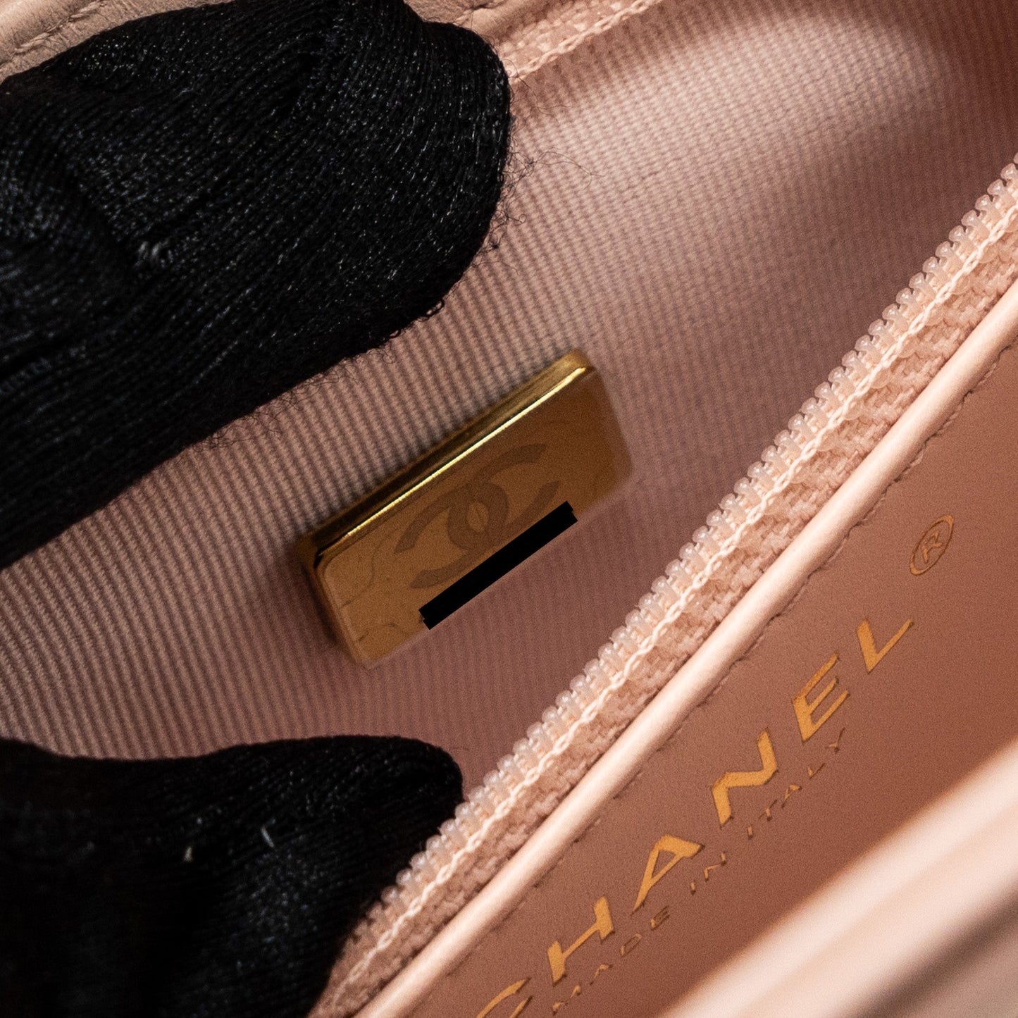 Chanel 23k Mini Shopping Bag Calfskin Light Pink Brushed (Microchip)